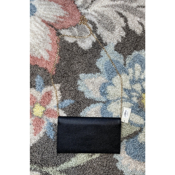 Francescas Clutch Black & Gold Removeable Straps NWT Henrietta Envelope Handbag - Picture 3 of 10